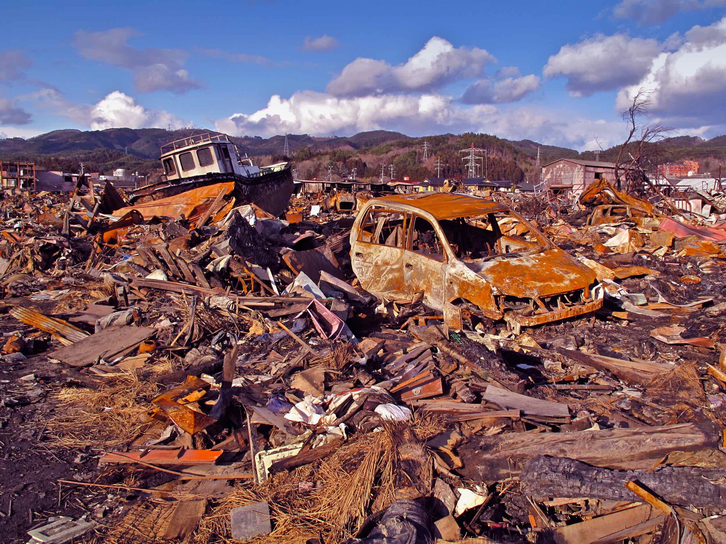  3/26 fire and tsunami damage, Port of Kesennuma, Kesennuma City 