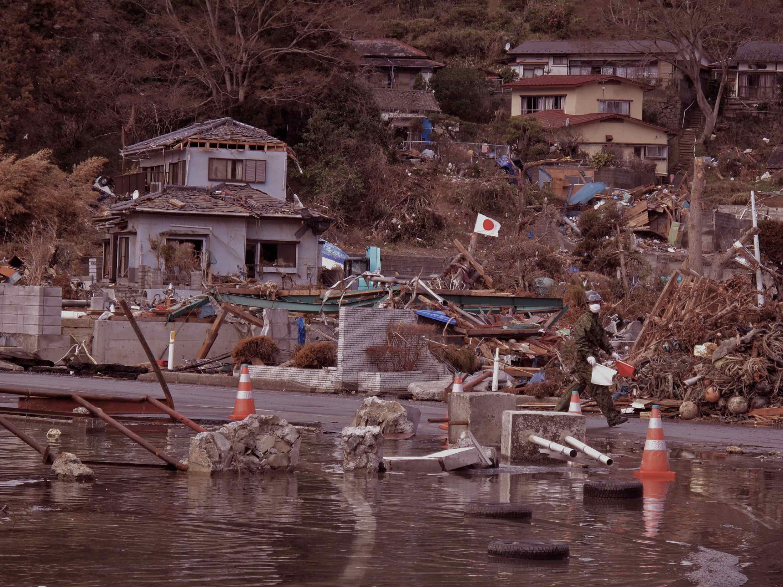  4/15 downtown Onagawa City 