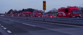  3/15 following military escort towards Tōhoku Expressway 