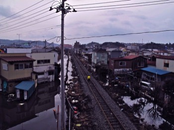  3/14 walking towards Ishinomaki Station, Ishinomaki City 