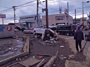  3/14 street corner, Ishinomaki City 