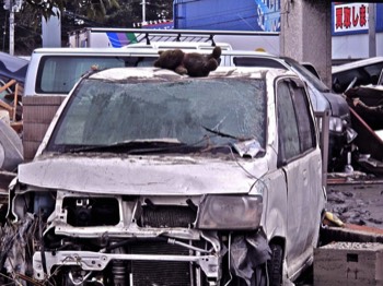  3/14 used car lot, Ishinomaki City 